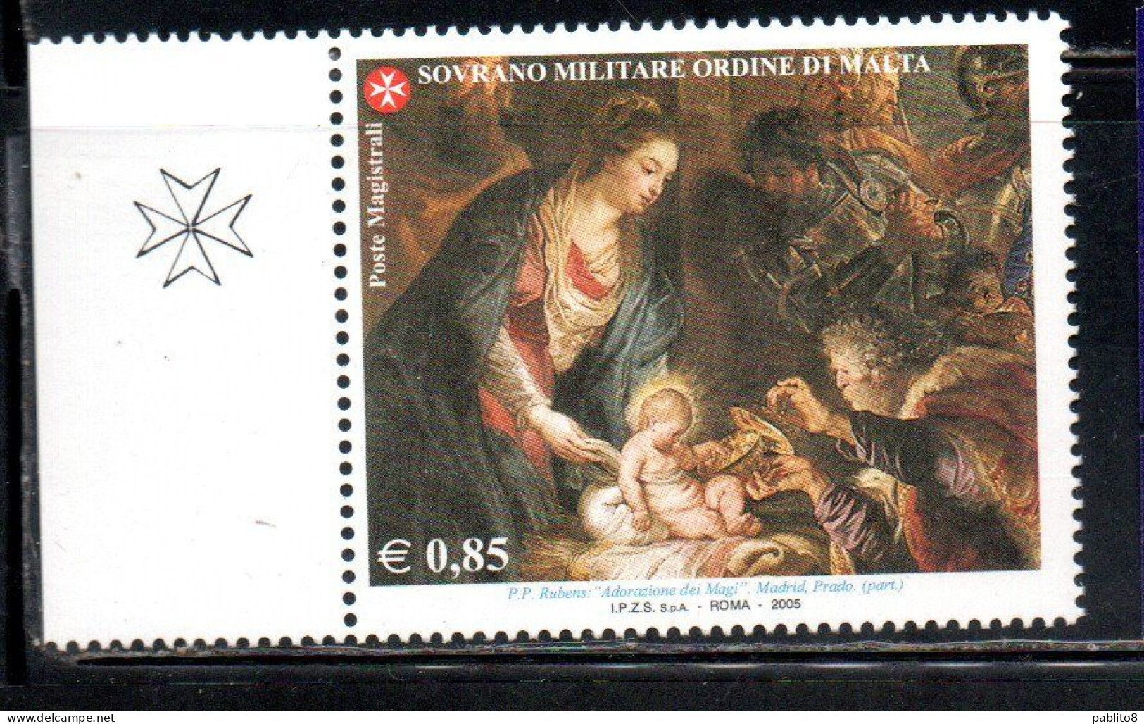 SMOM SOVRANO ORDINE MILITARE DI MALTA 2005 NATALE CHRISTMAS NOEL WEIHNACHTEN NAVIDAD 0,85€ MNH - Sovrano Militare Ordine Di Malta