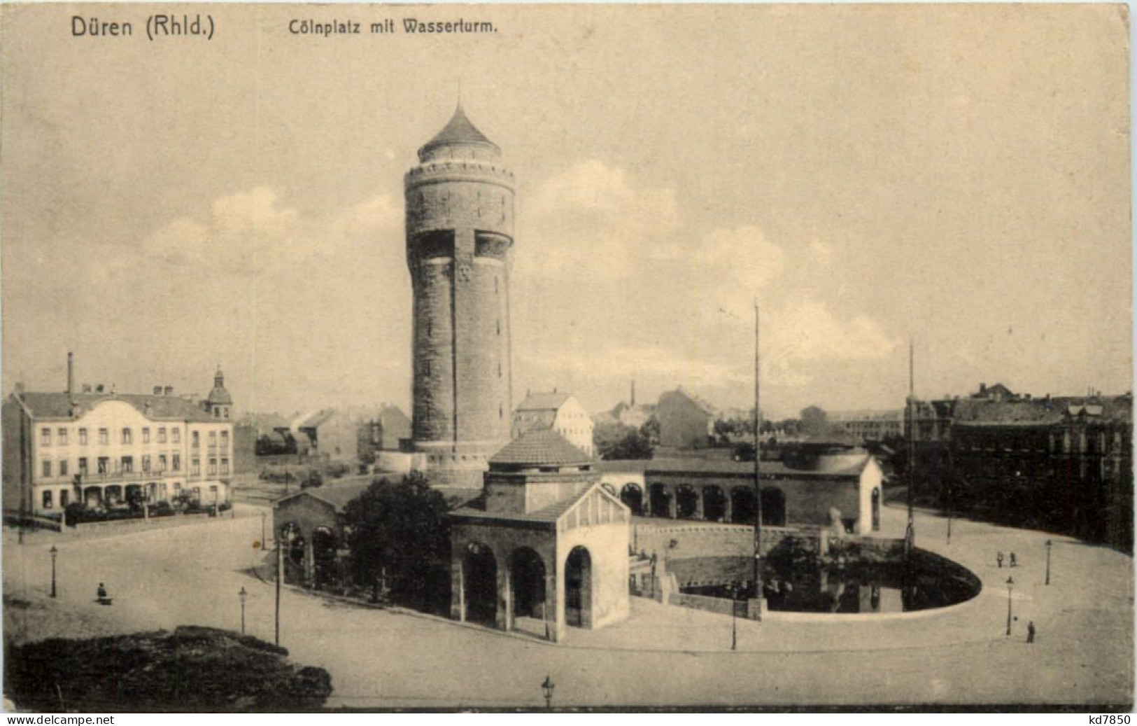 Düren, Cölnplatz Mit Wasserturm - Dueren