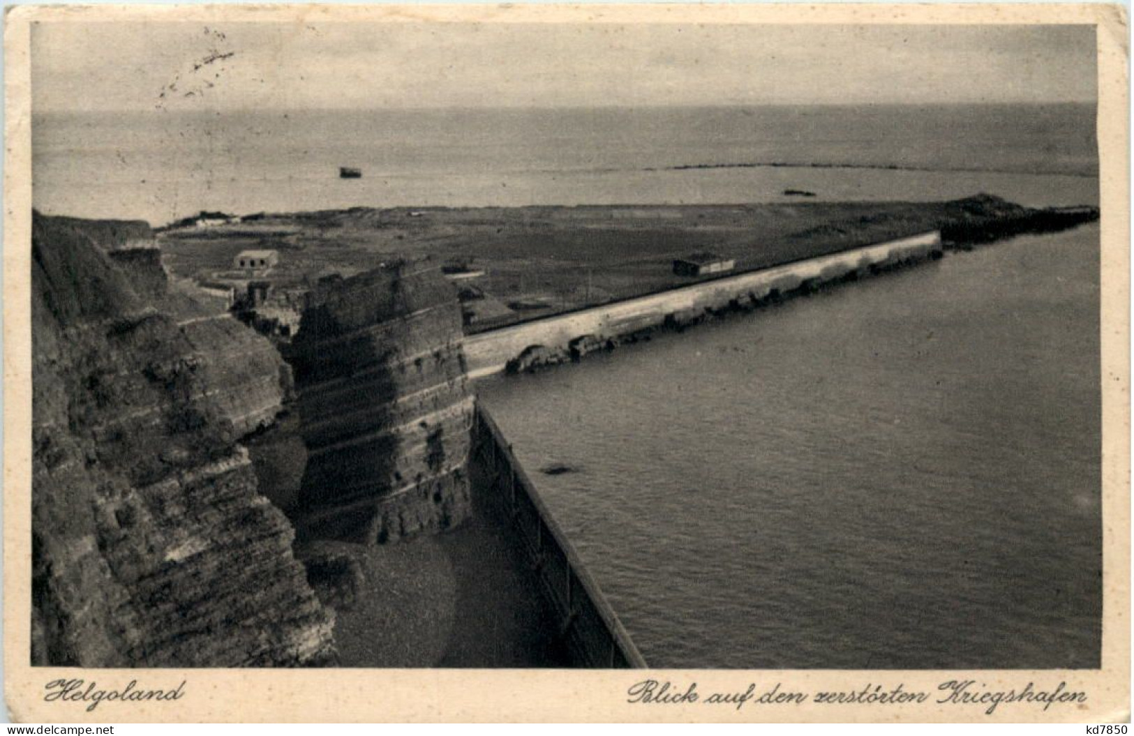 Helgoland, Blick Auf Den Zerstörten Kriegshafen - Helgoland