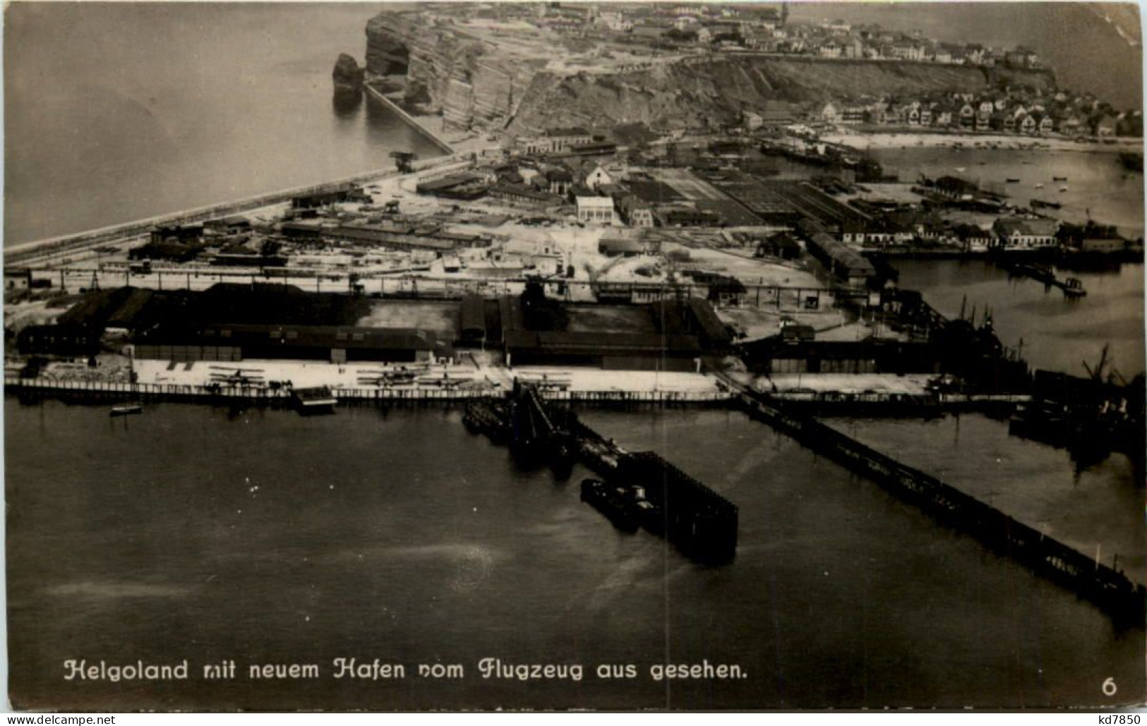 Helgoland, Mit Neuem Hafen Vom Flugzeug Aus Gesehen - Helgoland