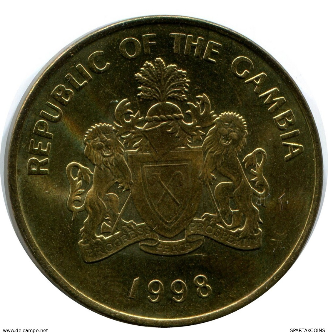10 BUTUTS 1998 GAMBIA Moneda #AP888.E.A - Gambia