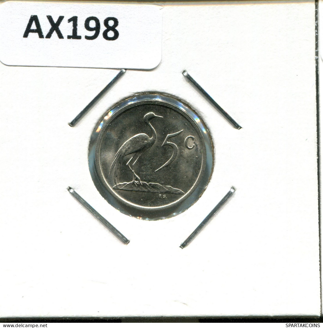 5 CENTS 1987 SOUTH AFRICA Coin #AX198.U.A - Afrique Du Sud