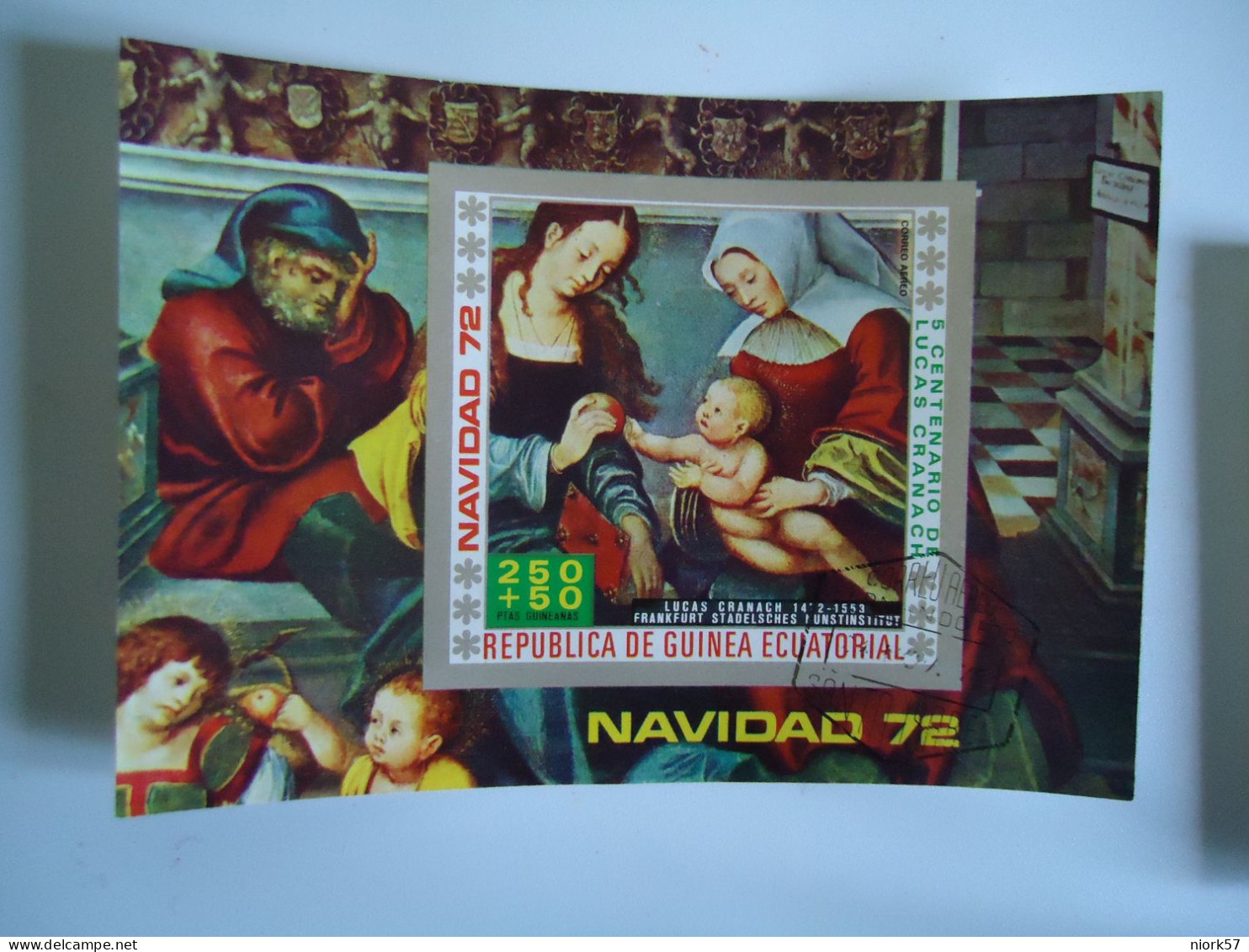 GUINEA ECUATORIAL  USED  PAINTING  NAVIDAD 72 CHRISTMAS - Religión