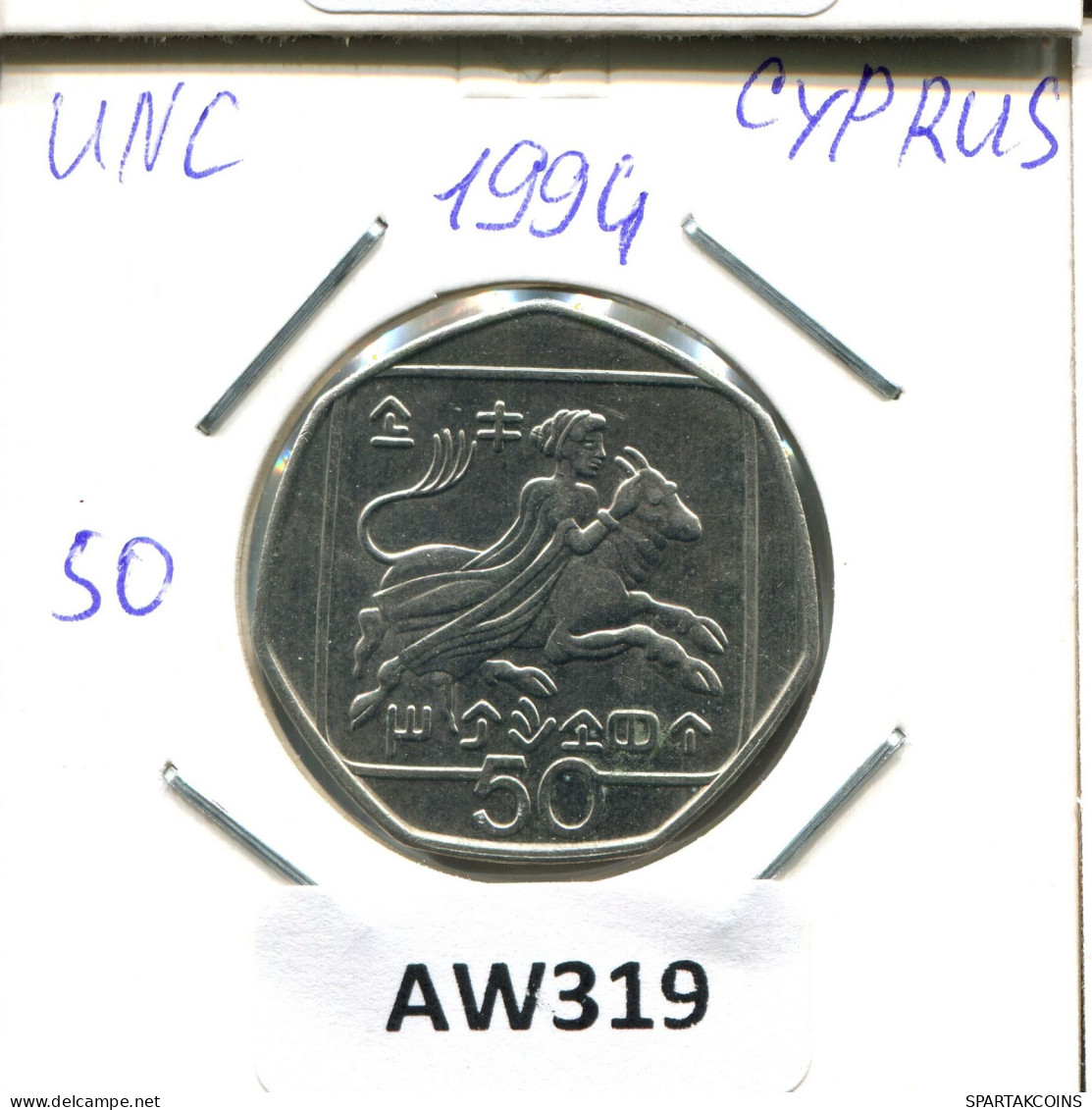 50 CENTS 1994 ZYPERN CYPRUS Münze #AW319.D.A - Cyprus
