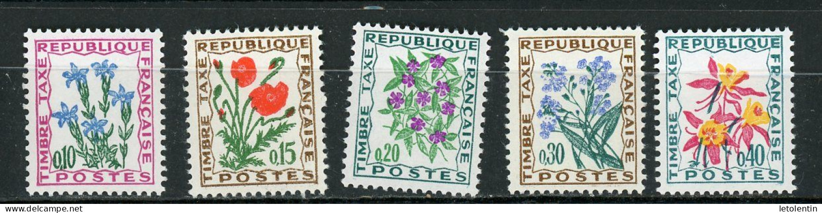 FRANCE - TAXE N° Yt 96+97+98+99+100** - 1960-.... Mint/hinged