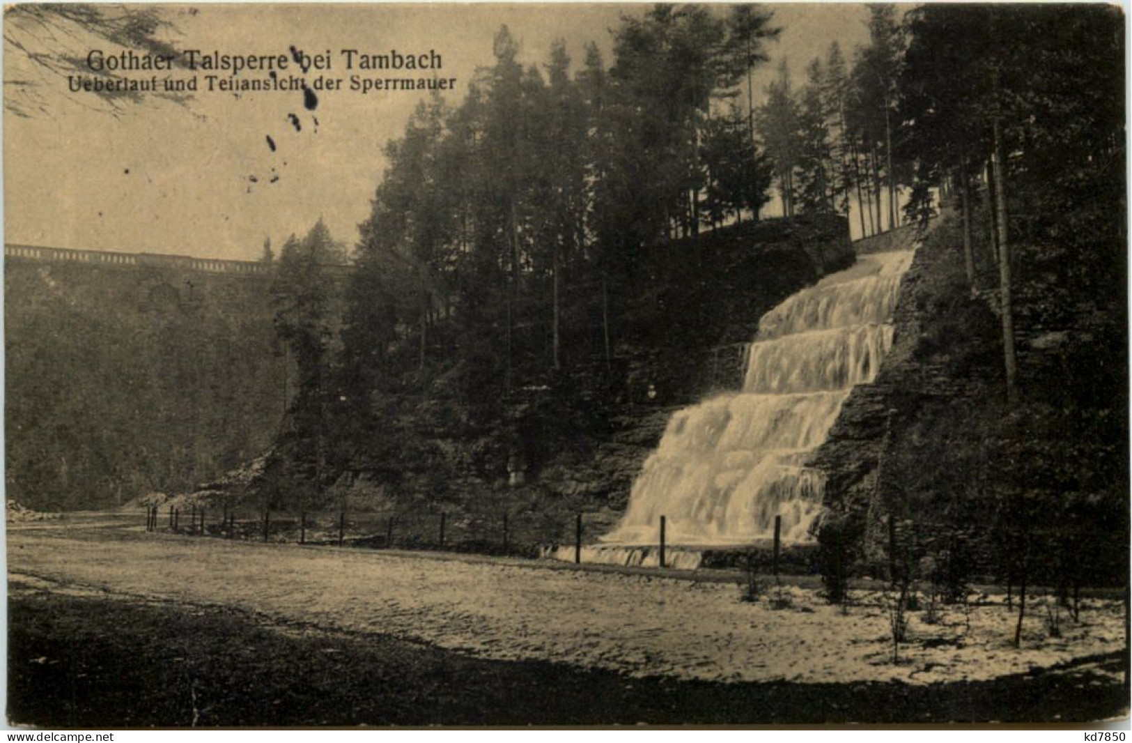 Tambach - Dietharz, Gothaer Talsperre, Überlauf Und Teilansicht Der Sper - Tambach-Dietharz