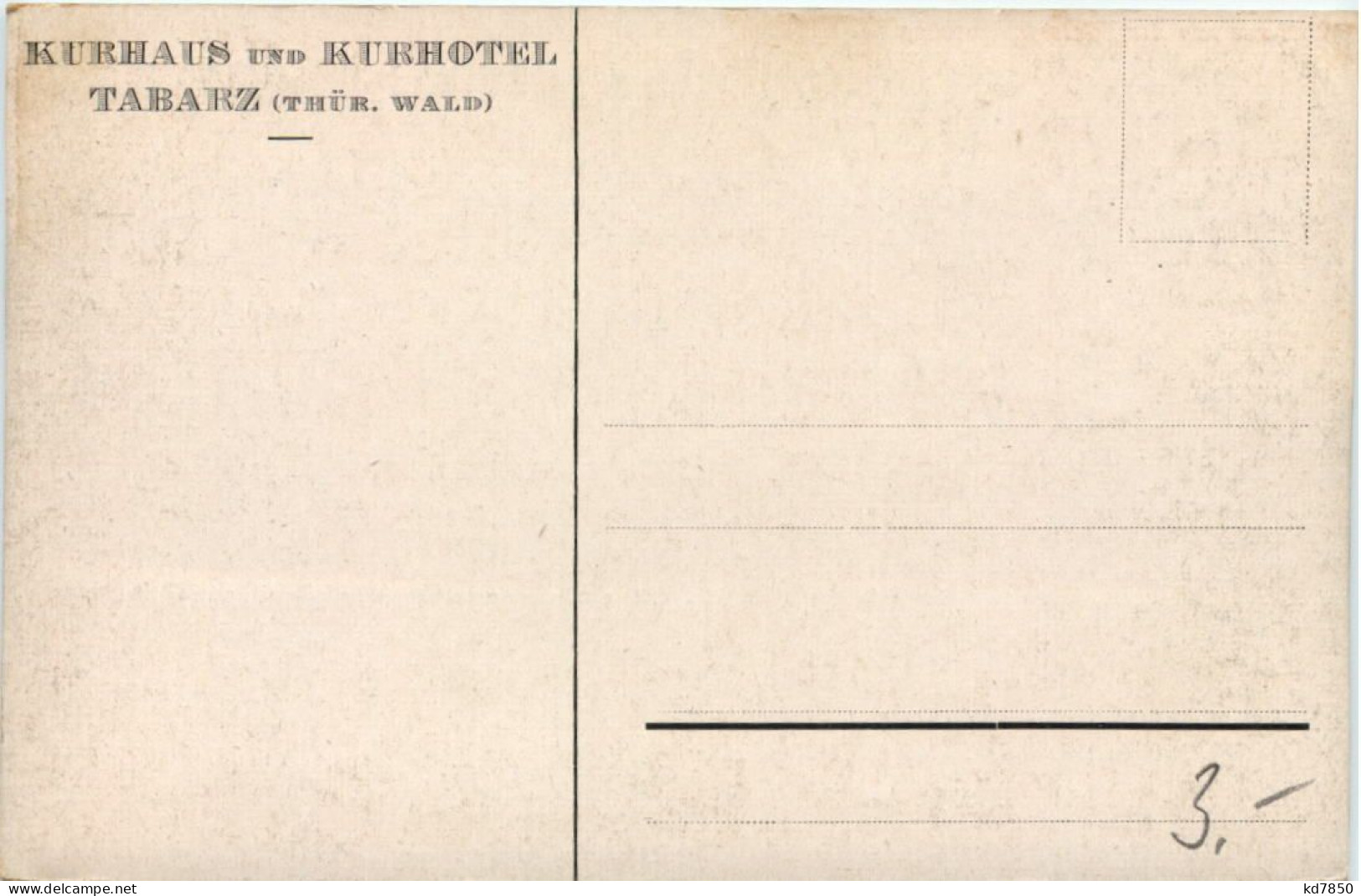 Tabarz/Thür. Wald, Kurhaus Von Der Rückseite Gesehen - Tabarz