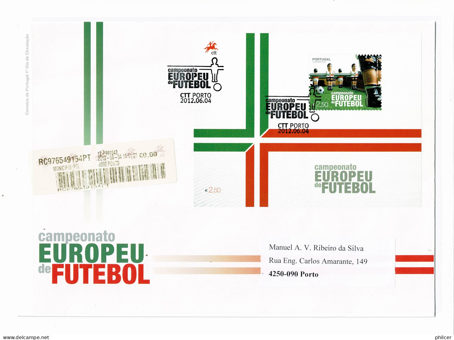 Portugal, 2012, # B466, Para O Porto - Lettres & Documents