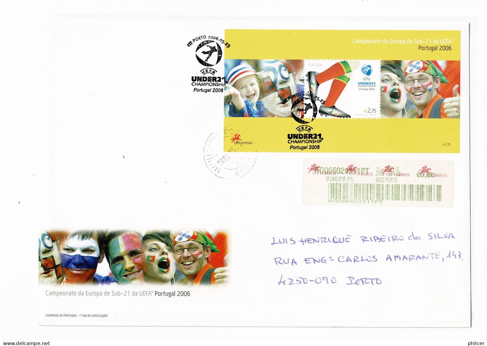 Portugal, 2006, # 3408, Para O Porto - Storia Postale