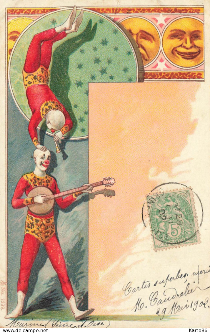 Cirque Circus * CPA Illustrateur 1902 * Clown Clowns * Art Nouveau Jugendstil - Cirque