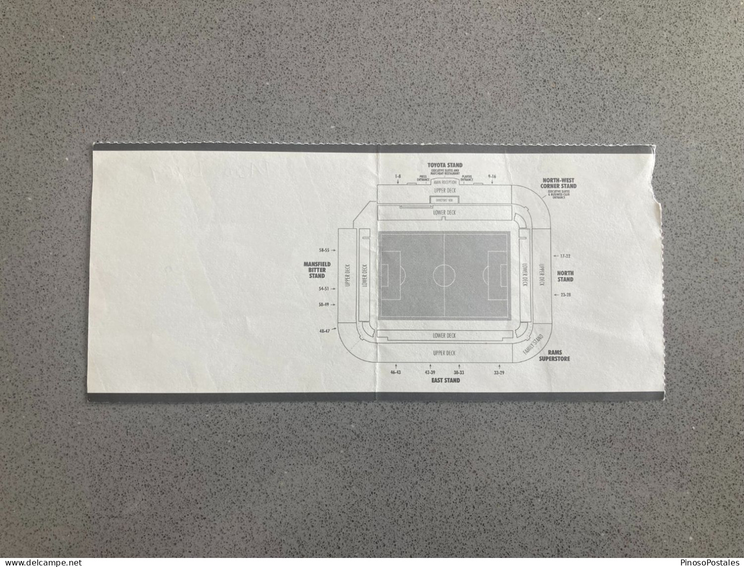 Derby County V Sampdoria 1997-98 Match Ticket - Eintrittskarten