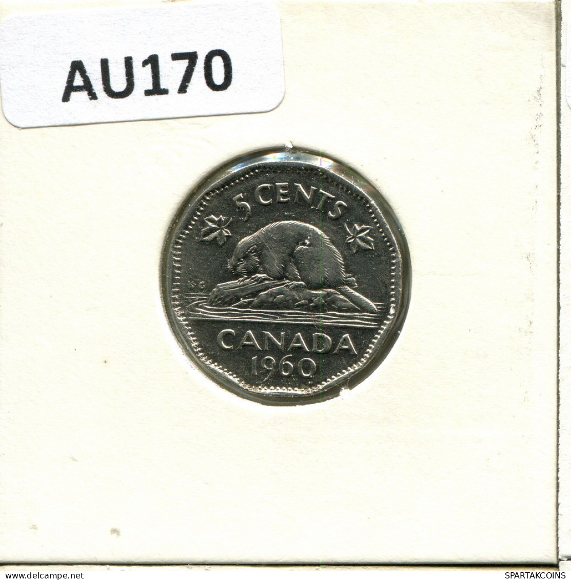 5 CENTS 1960 CANADA Coin #AU170.U.A - Canada