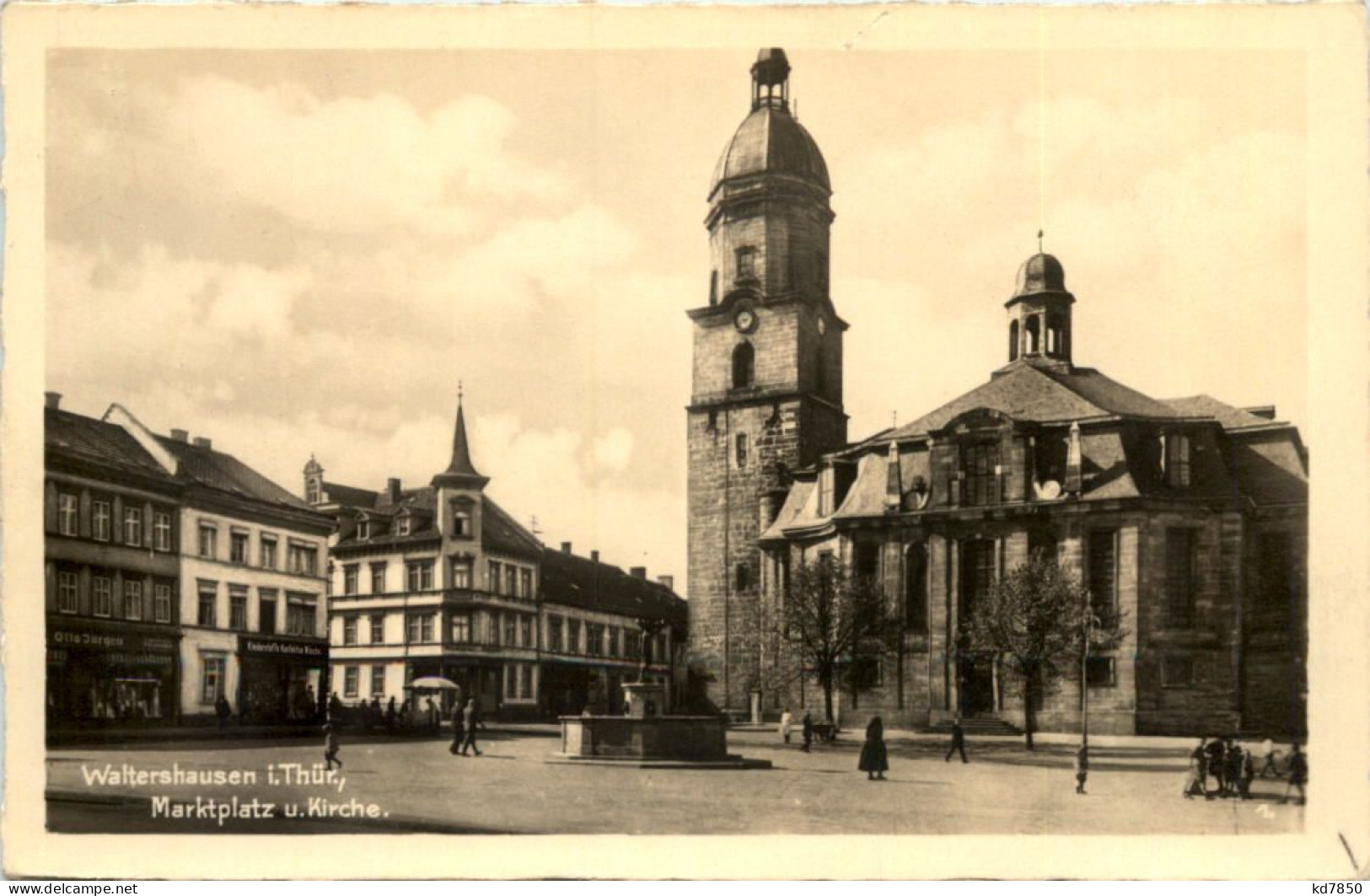 Waltershausen In Thüringen, Marktplatz Und Kirche - Waltershausen