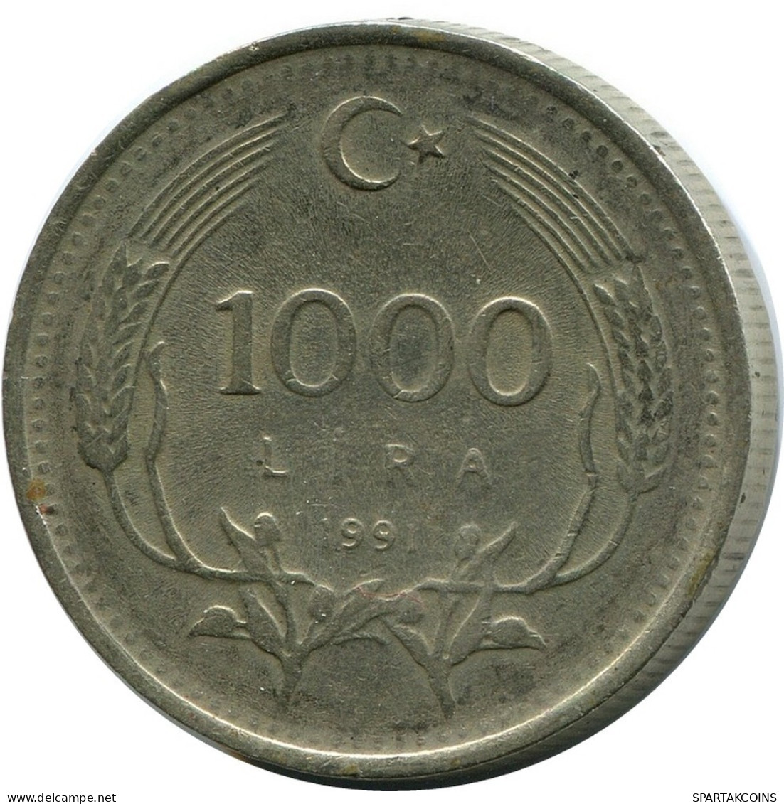 1000 LIRA 1991 TÜRKEI TURKEY Münze #AR248.D.A - Turkey