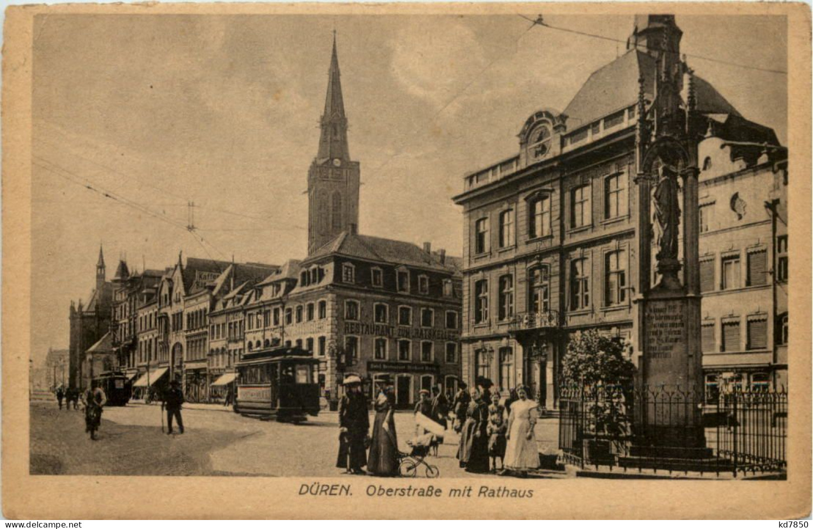 Düren, Oberstrasse Mit Rathaus - Dueren