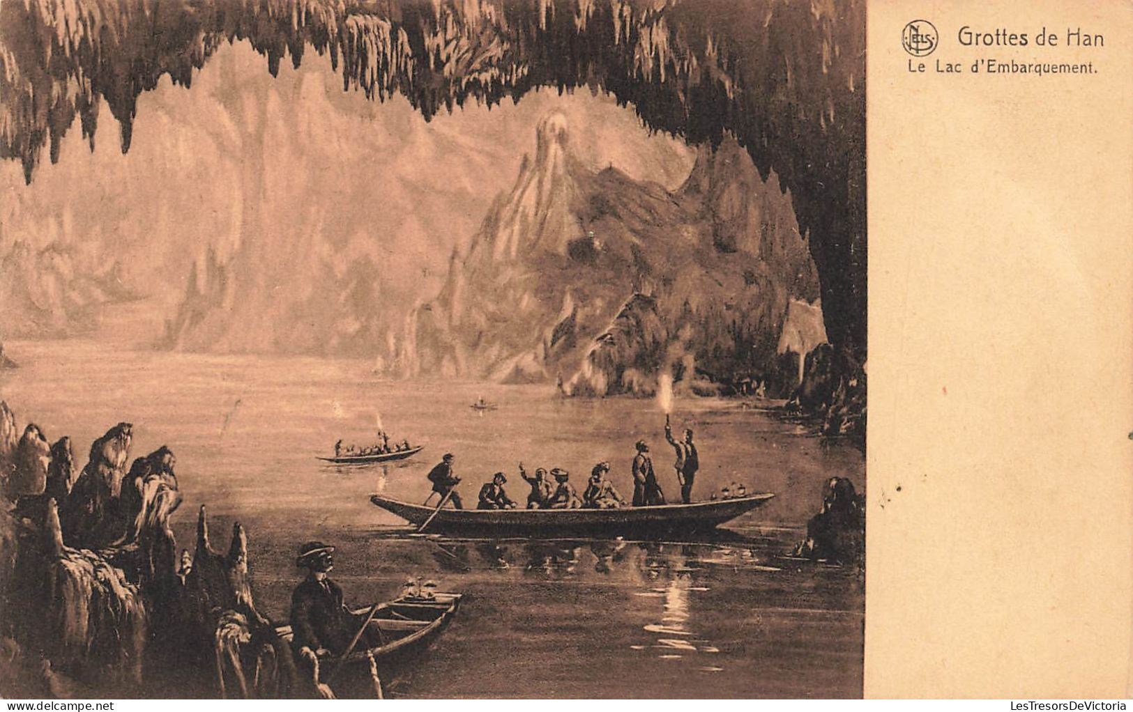 BELGIQUE - Rochefort - Grotte De Han - Le Lac D'embarquement - Carte Postale Ancienne - Rochefort