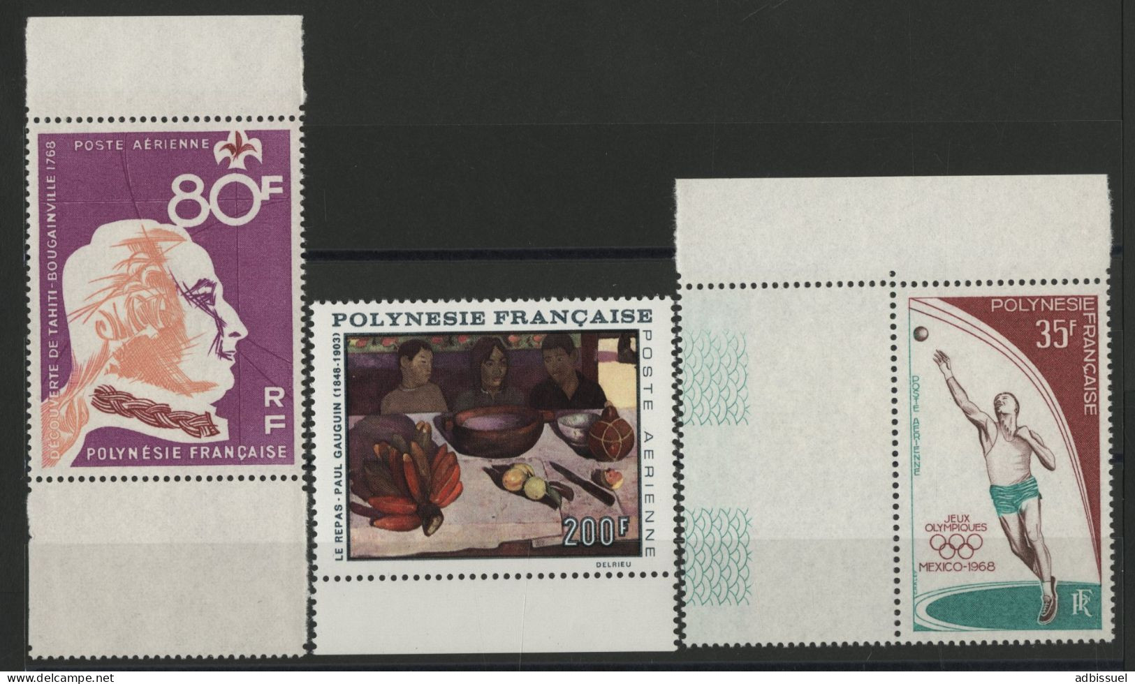 POLYNESIE Poste Aérienne PA N° 24 + 25 + 26 Neufs ** (MNH) Cote 88,50 € Avec Bords De Feuille  TB - Neufs