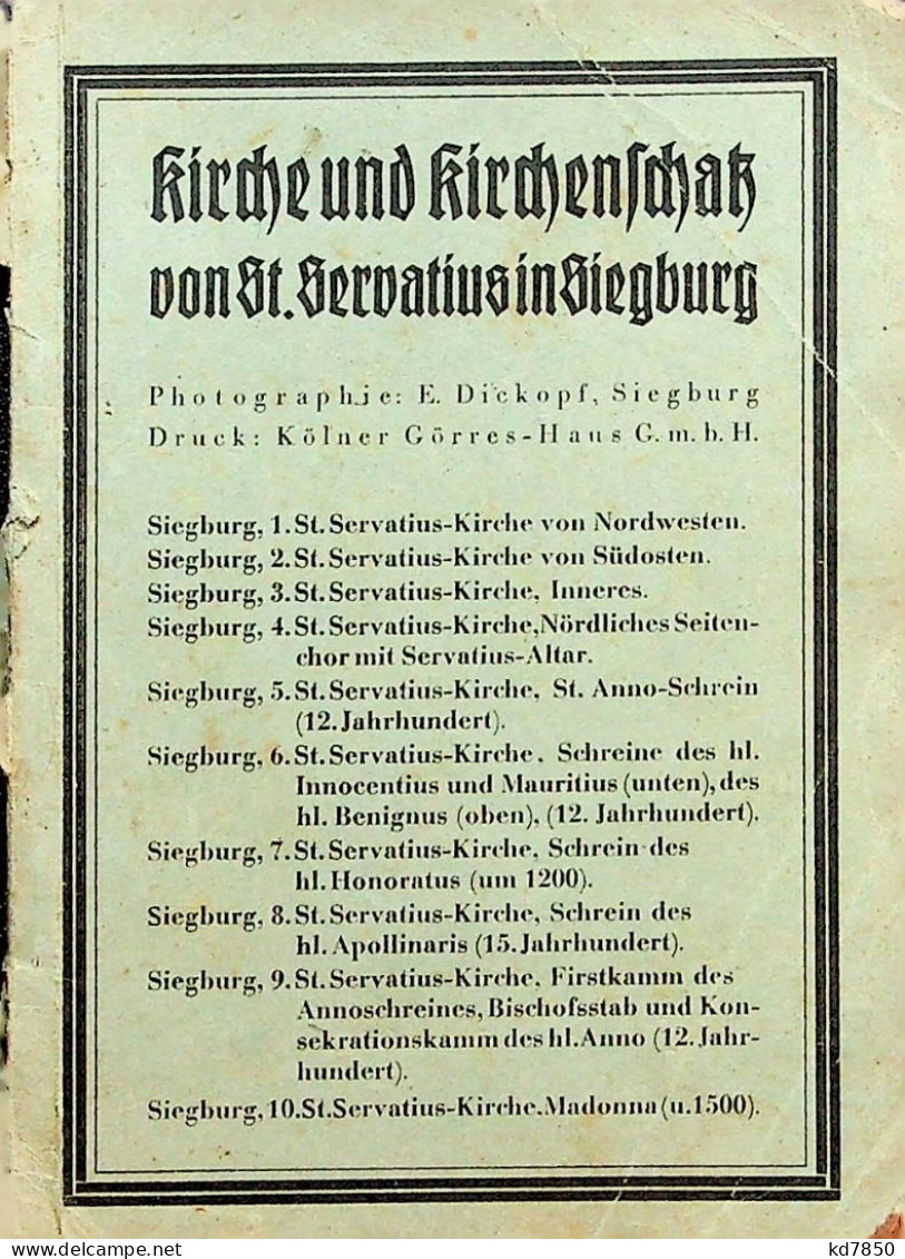 Siegburg - Kirche Und Kirchenschatz - Booklet Mit 10 AK - Siegburg