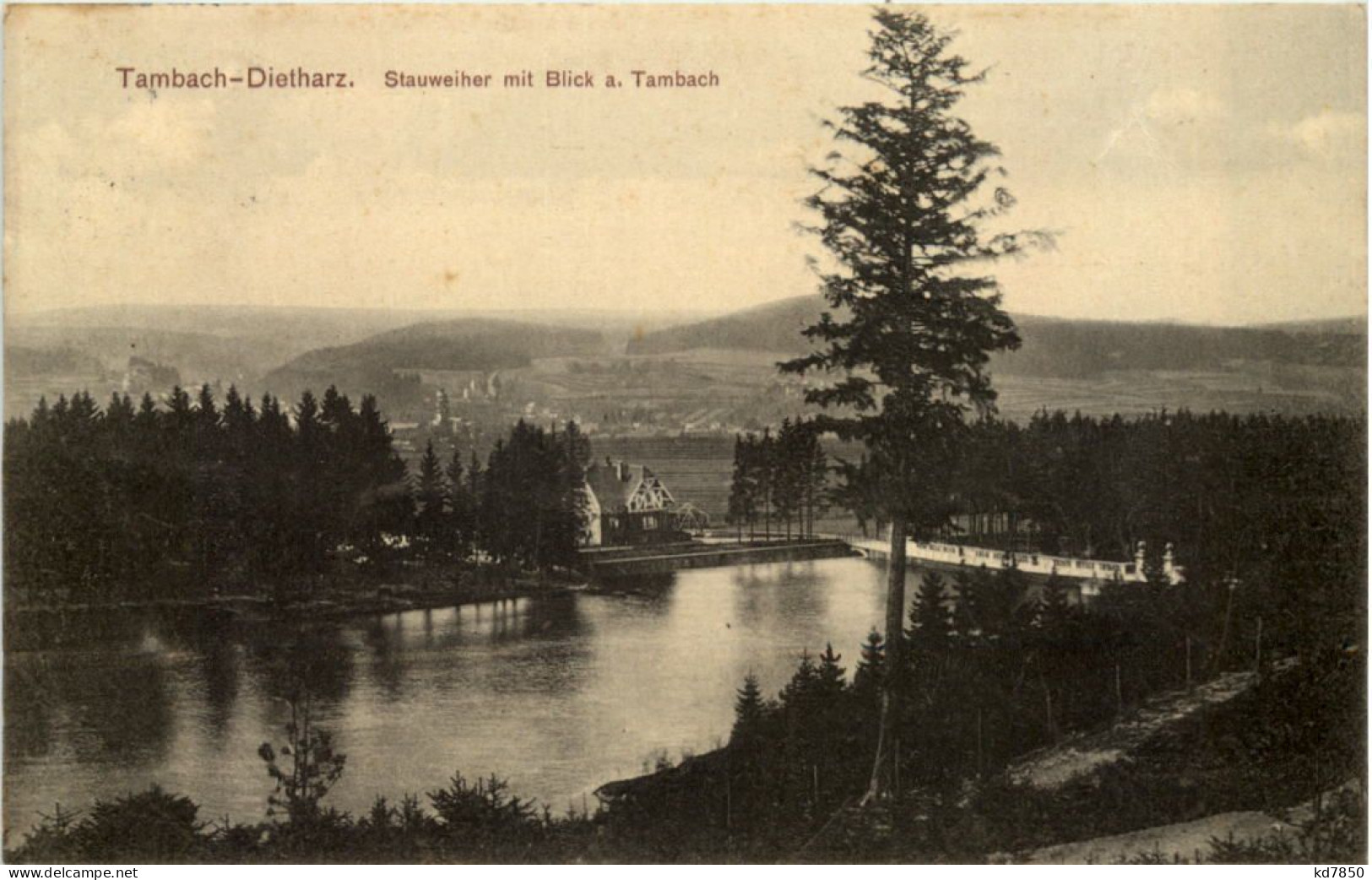 Tambach - Dietharz, Stauweiher Mit Blick A. Tambach - Tambach-Dietharz