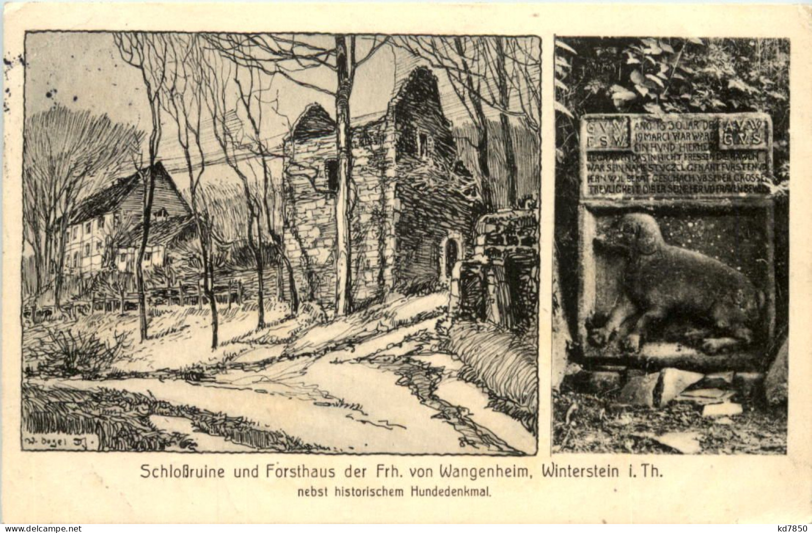 Waltershausen In Thüringen, Winterstein, Schlossruine Und Forsthaus - Waltershausen