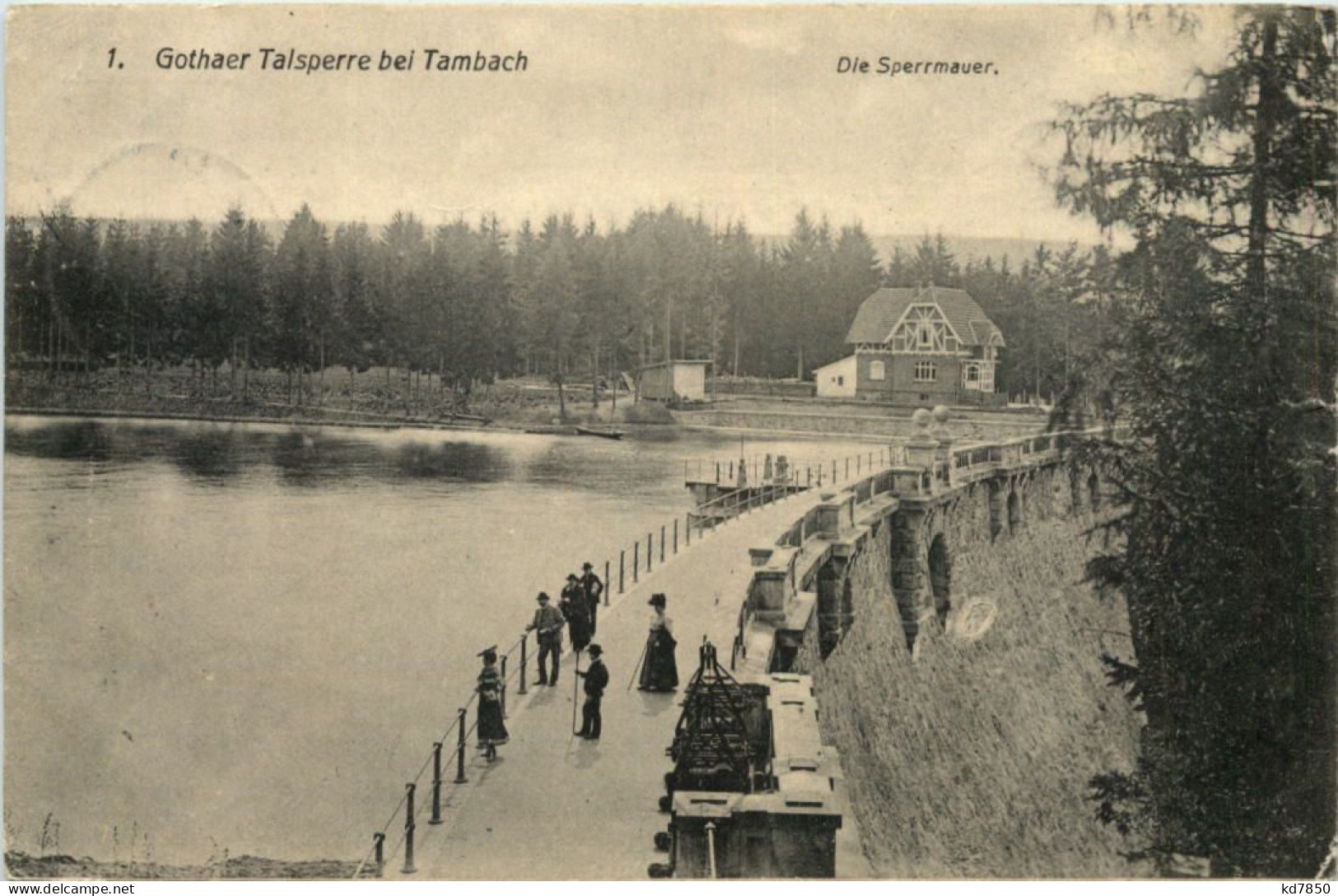 Tambach - Dietharz, Gothaer Talsperre - Die Sperrmauer - Tambach-Dietharz