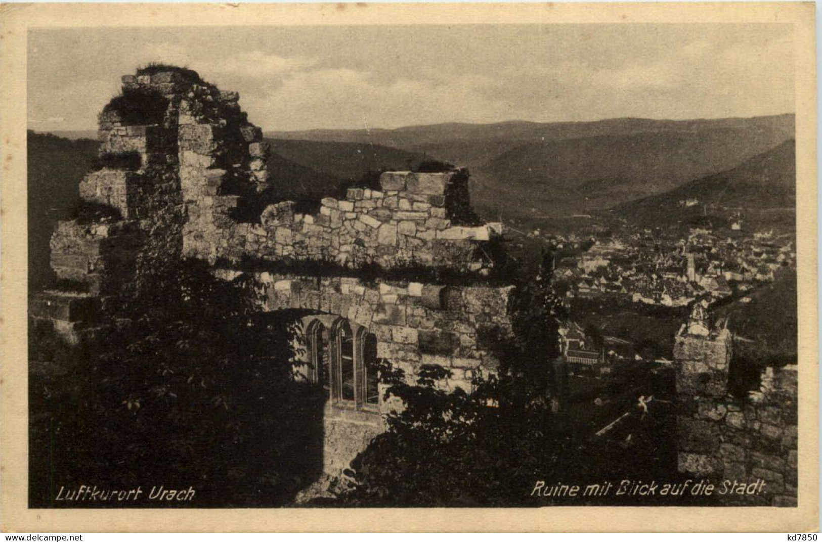 Kurort Urach, Ruine Mit Blick Auf Die Stadt - Bad Urach