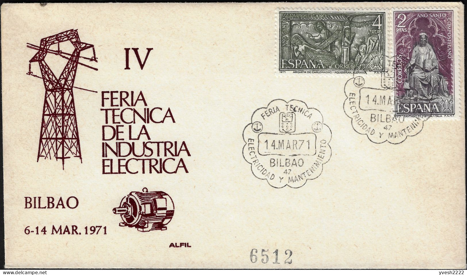 Espagne 1971. Bilbo, Bilbao. Foire Technique De L'industrie électrique. Electricité Et Entretien - Electricidad