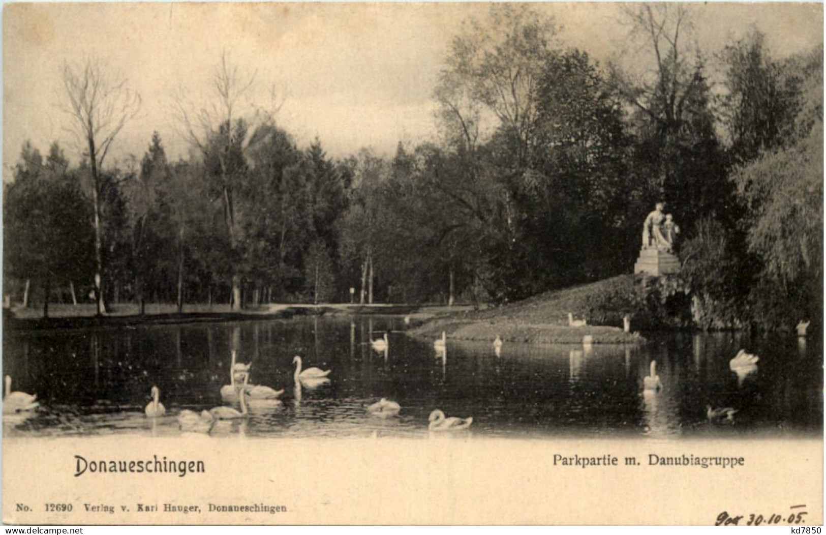 Donaueschingen, Parkpartie M. Danubiagruppe - Donaueschingen