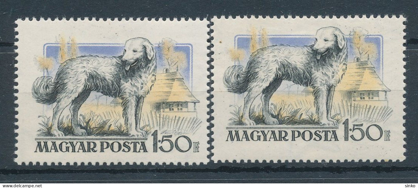 1956. Hungarian Dog Breeds (I.) - Misprint - Errors, Freaks & Oddities (EFO)
