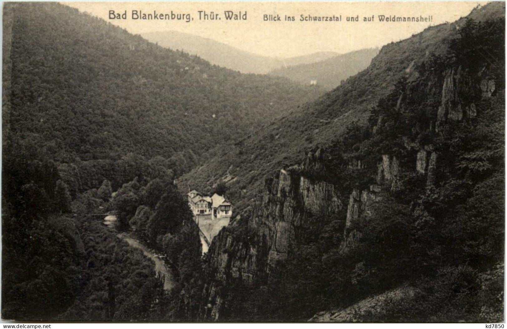 Bad Blankenburg, Blick In Das Schwarzatal Und Auf Weidmannsheil - Bad Blankenburg