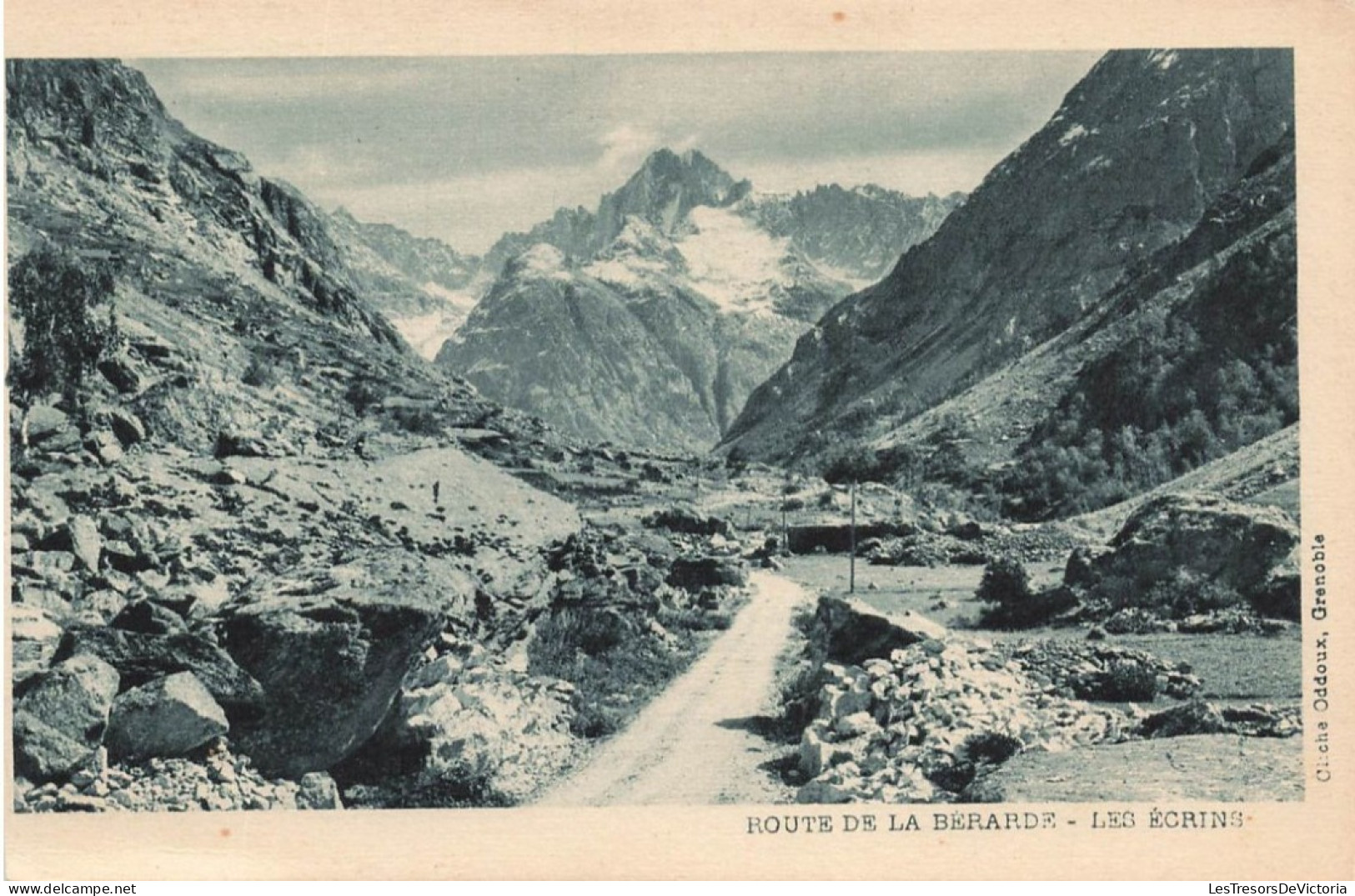 FRANCE - Vue Sur La Route De La Bérarde - Les Ecrins - Cliché Oddoux - Grenoble - Vue Générale - Carte Postale Ancienne - Grenoble