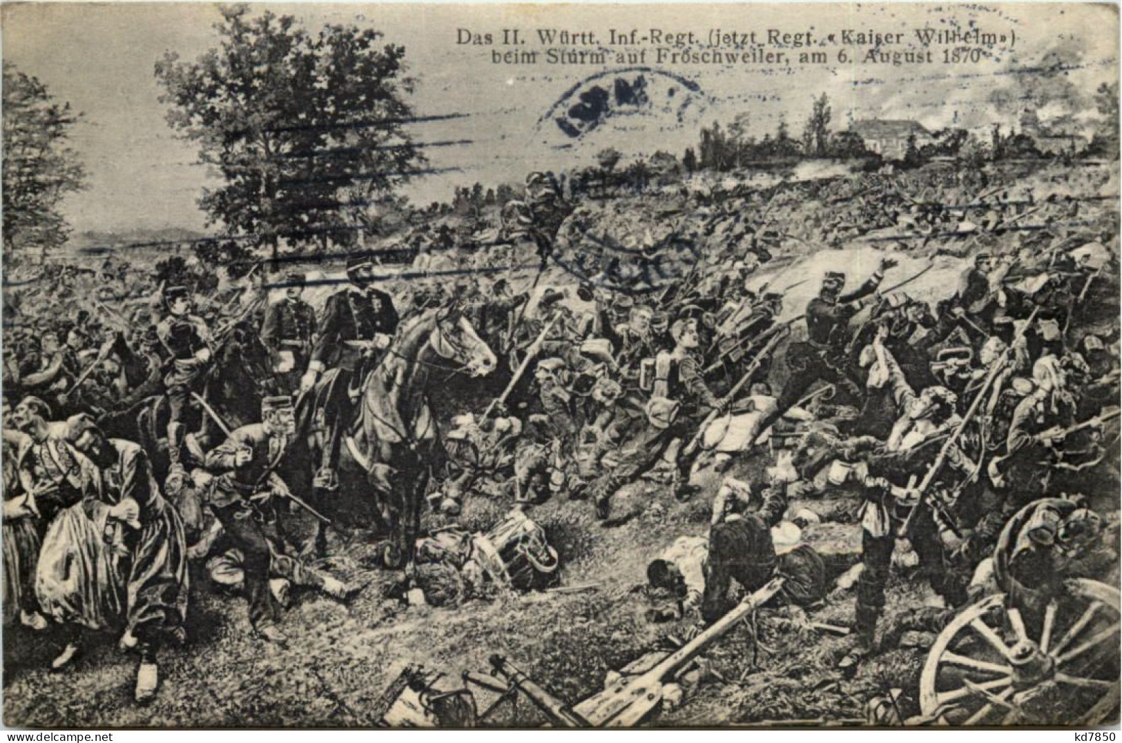 2. Württemb. Infanterie Regiment Beim Sturm Auf Fröschweiler 1870 - Andere Kriege