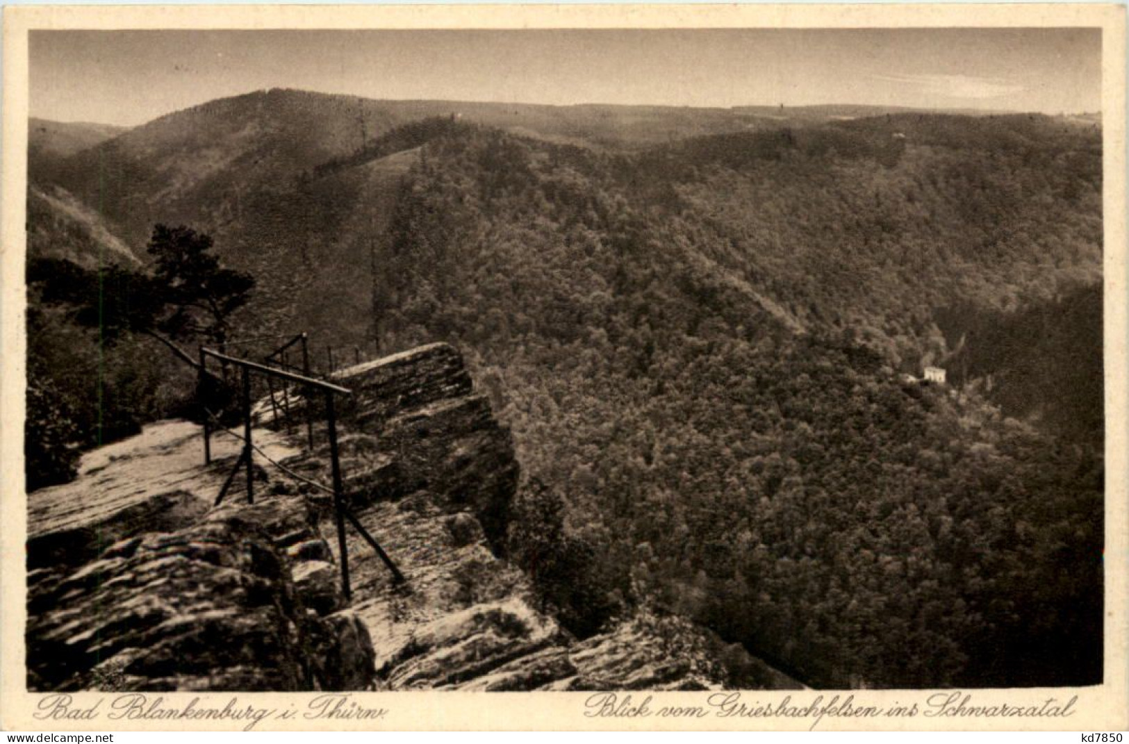 Bad Blankenburg, Blick Vom Griesbachfelsen Ins Schwarzatal - Bad Blankenburg