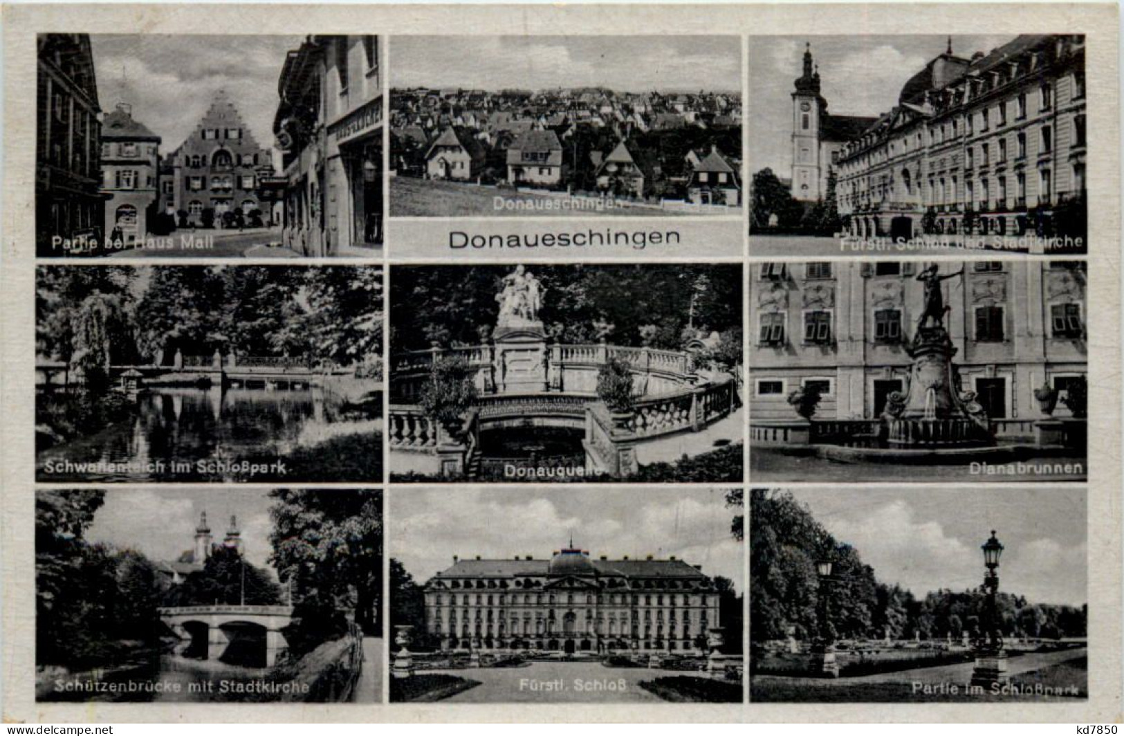 Donaueschingen, Grüsse, Geschichte Des Donau-Ursprungs - Donaueschingen