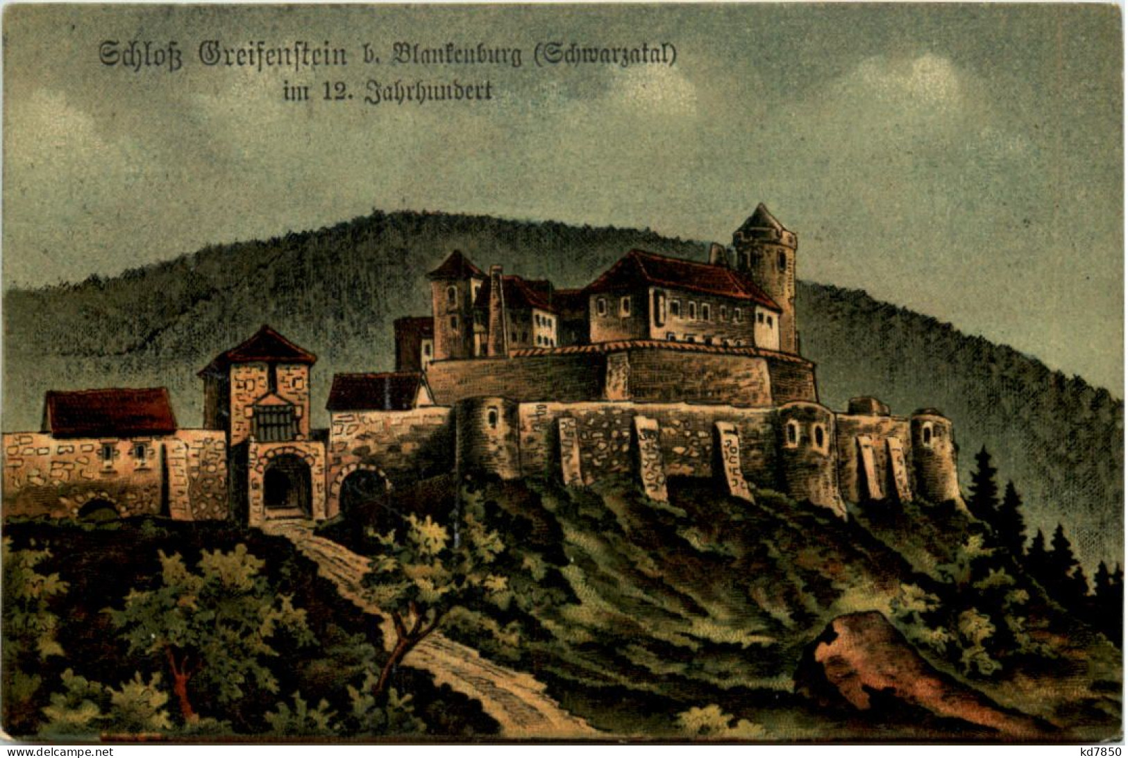 Bad Blankenburg, Schloss Greifenstein Im 12 JH - Bad Blankenburg