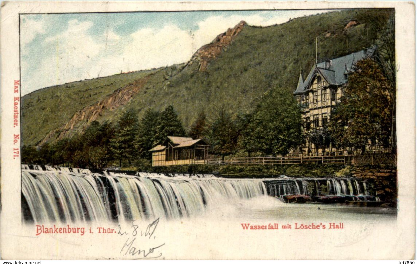 Bad Blankenburg, Wasserfall Mit Lösches Hall - Bad Blankenburg