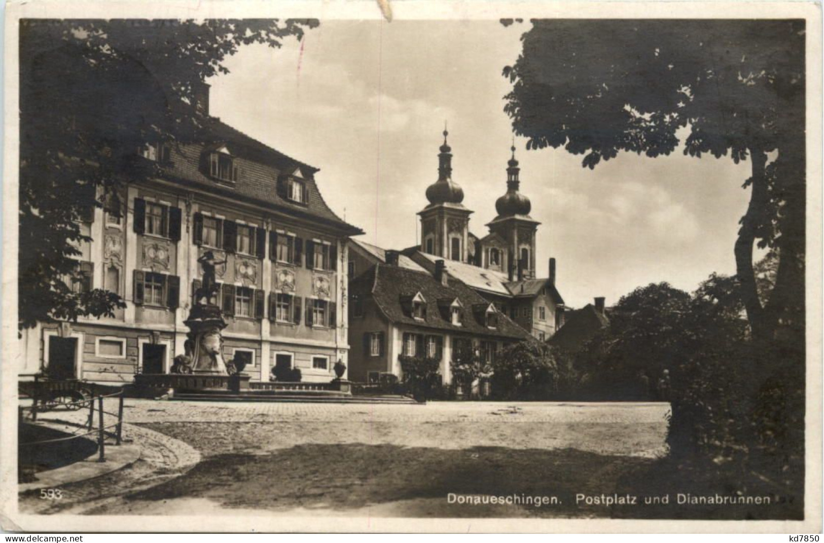 Donaueschingen, Postplatz Und Dianabrunnen - Donaueschingen