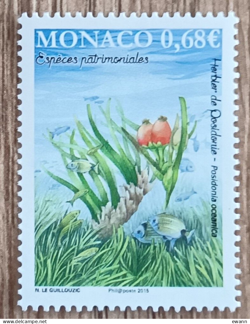 Monaco - YT N°2959 - Faune Et Flore Marines / Posidonie De Méditerranée - 2015 - Neuf - Unused Stamps