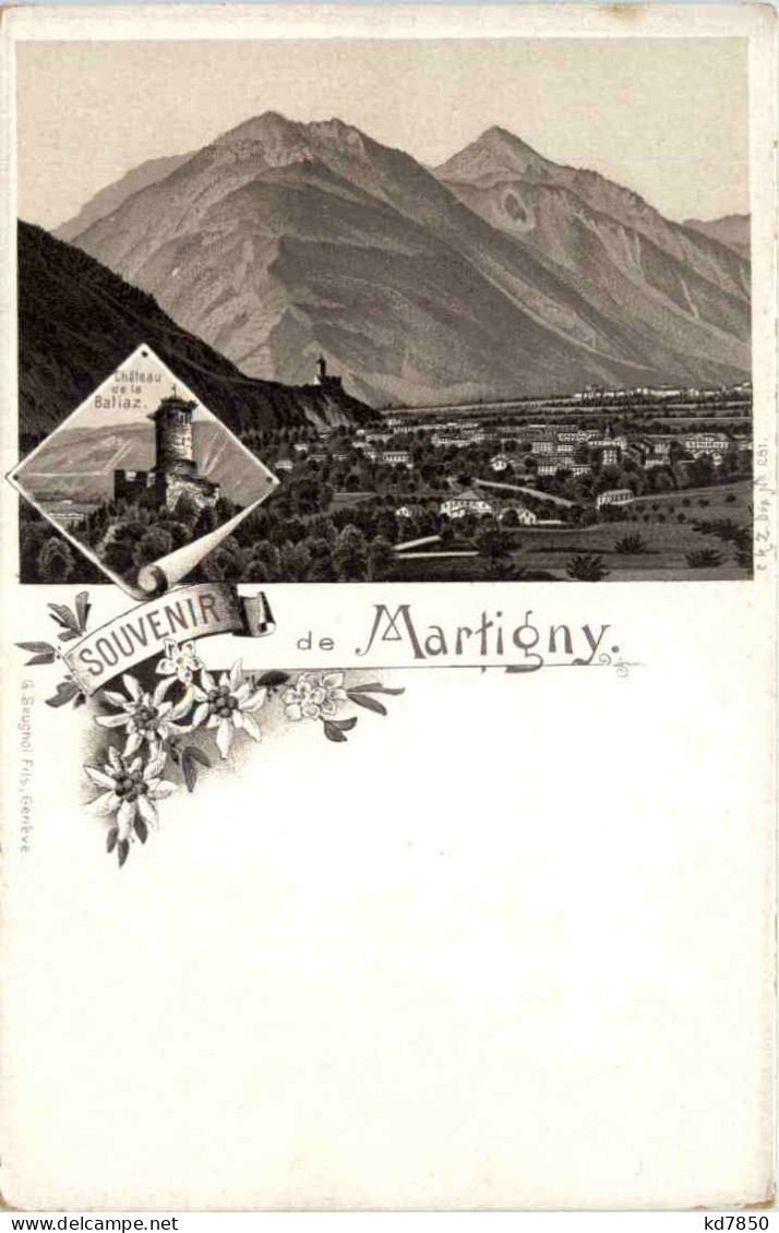 Souvenir De Martigny - Litho - Martigny