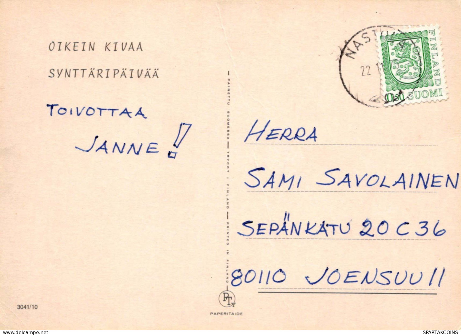 FELIZ CUMPLEAÑOS 5 Año De Edad NIÑO NIÑOS Vintage Tarjeta Postal CPSM #PBT802.A - Birthday