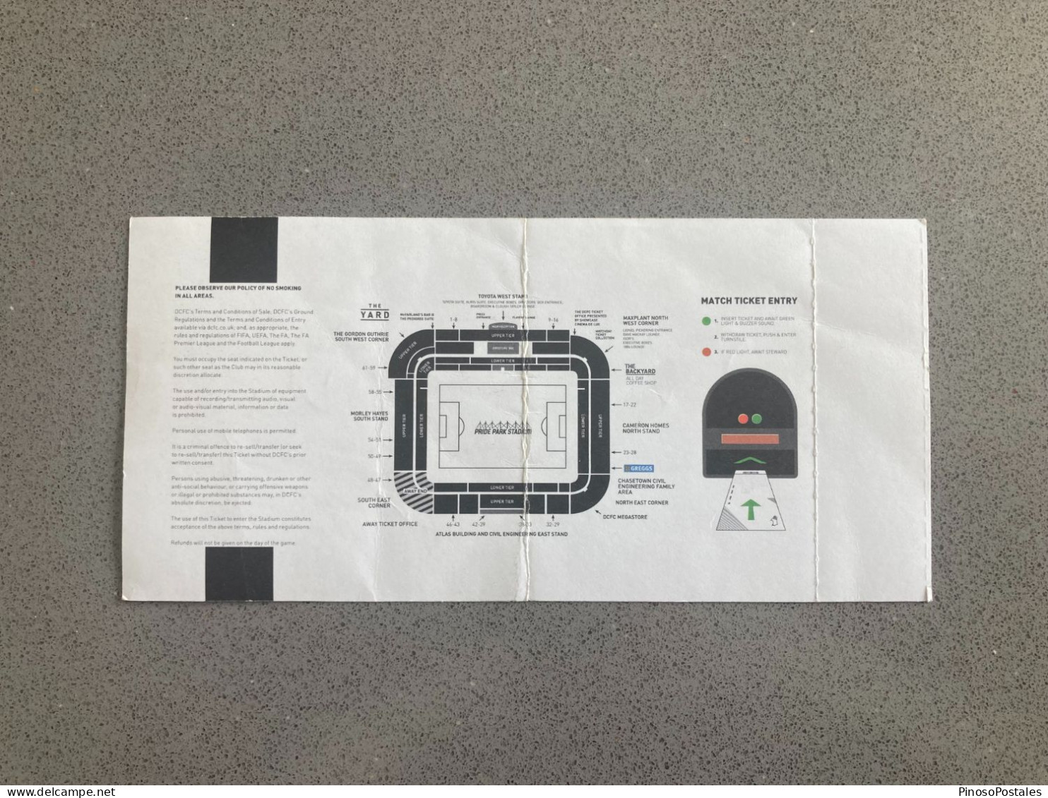 Derby County V Sheffield Wednesday 2018-19 Match Ticket - Tickets D'entrée