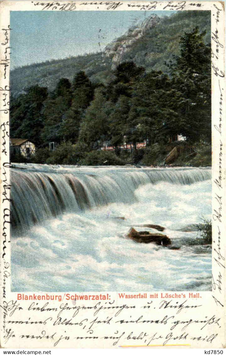 Bad Blankenburg, Wasserfall Mit Lösches Hall - Bad Blankenburg