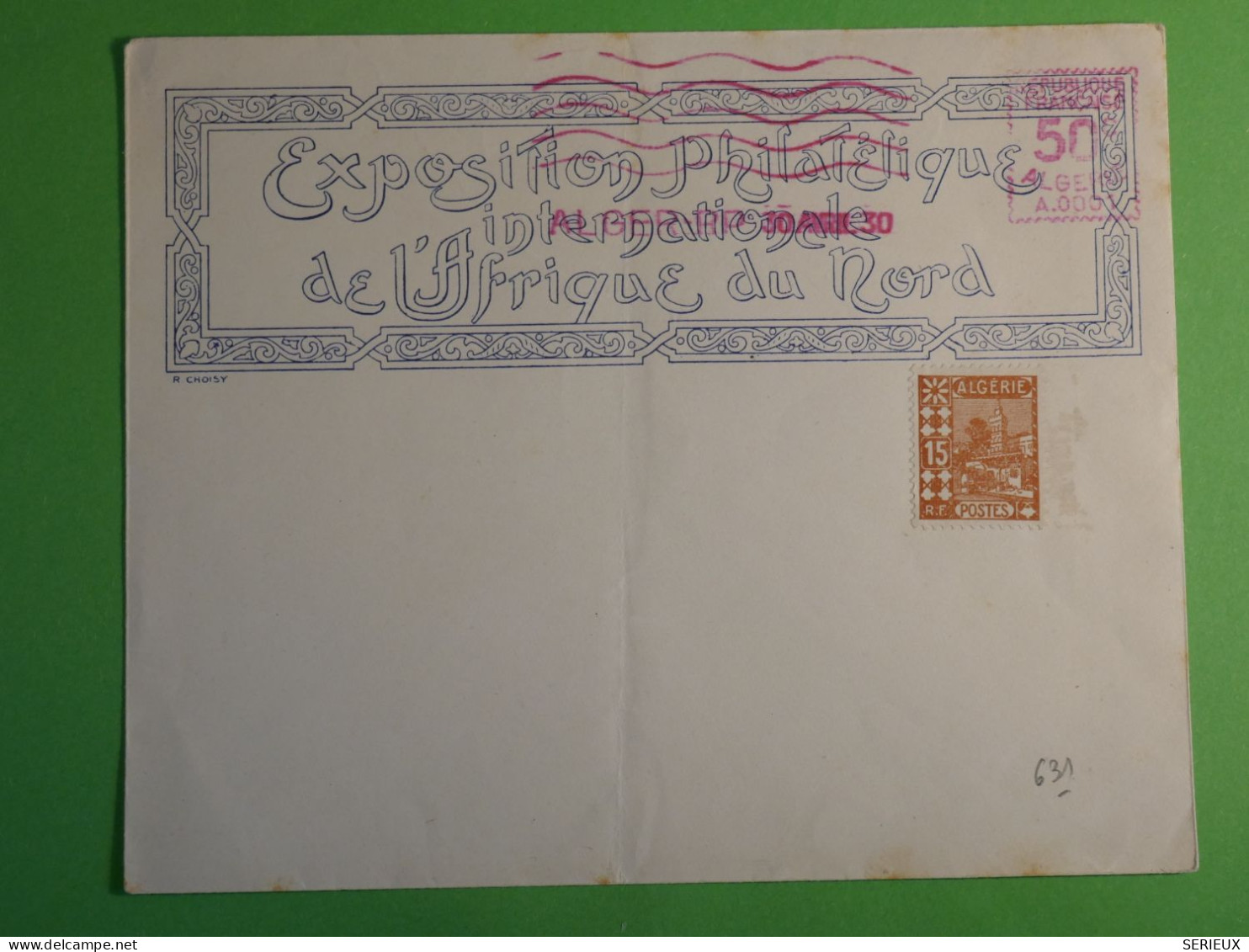 DN1 ALGERIE  LETTRE    ALGER EXPO AFRIQUE NORD + ++AFF. INTERESSANT +++ - Lettres & Documents