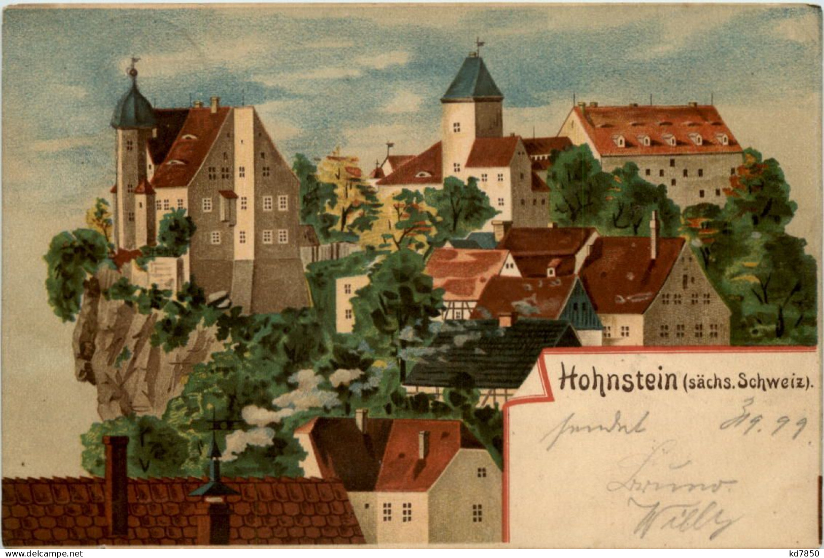 Hohnstein - Litho - Hohnstein (Saechs. Schweiz)
