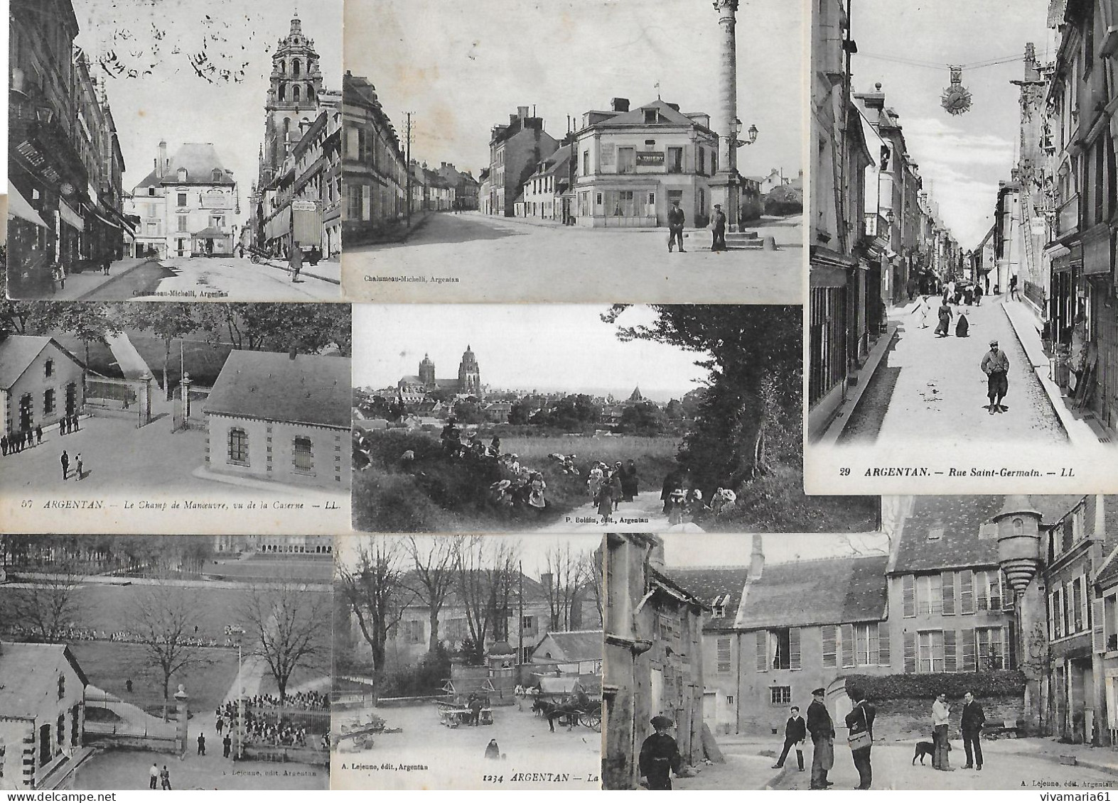 Lot De 10  Cartes Postales Anciennes Sur La Ville De ARGENTAN Dept 61. - 5 - 99 Postkaarten