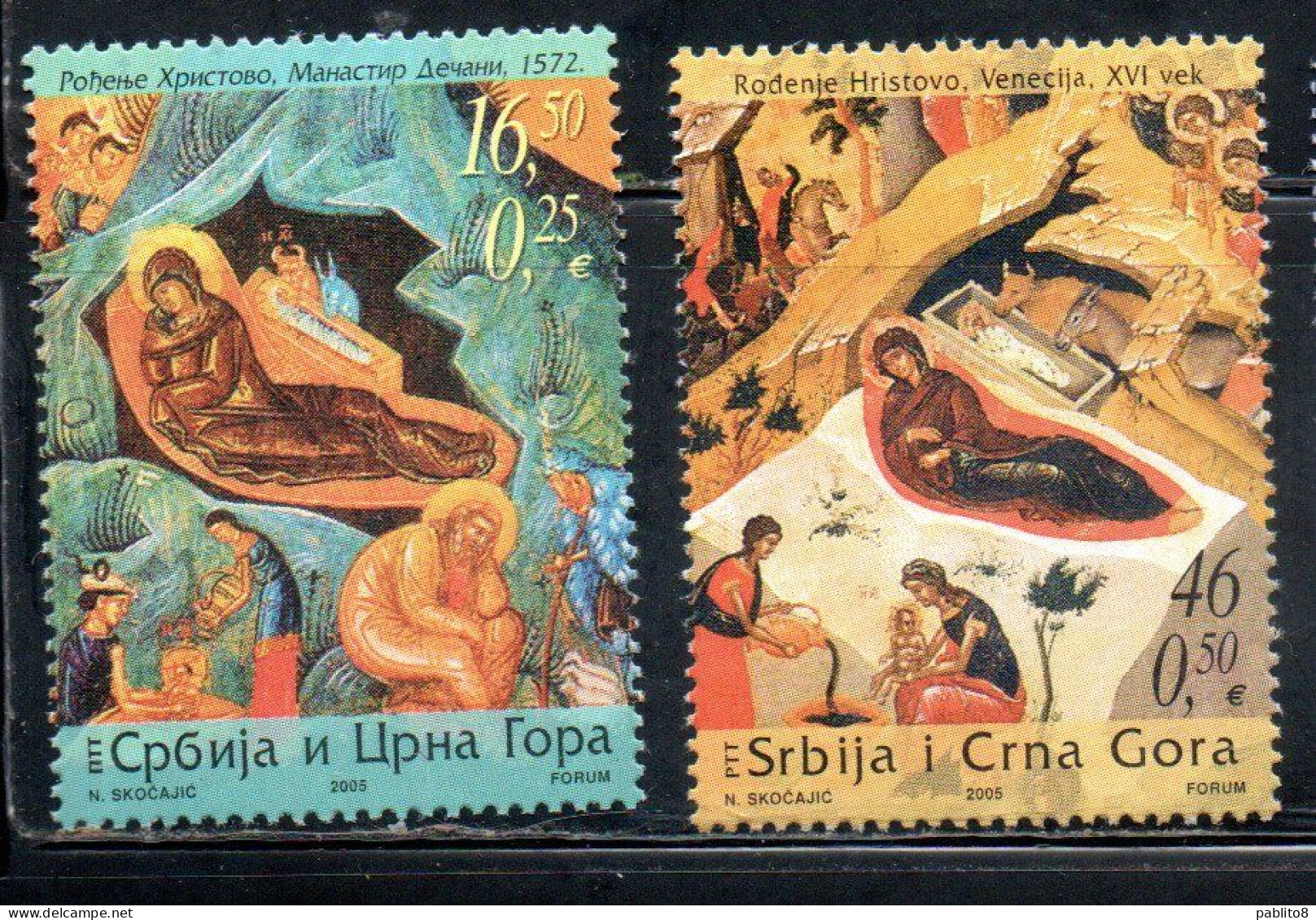 SERBIA SRBIJA SERBIE 2005 CHRISTMAS NOEL NATALE WEIHNACHTEN NAVIDAD SERIE COMPLETA COMPLETE SET MNH - Serbia