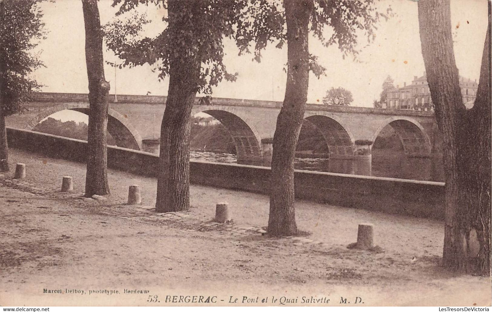 FRANCE - Bergerac - Vue Sur Le Pont Et Le Quai Salvette - M D - Vue Générale  - Carte Postale Ancienne - Bergerac