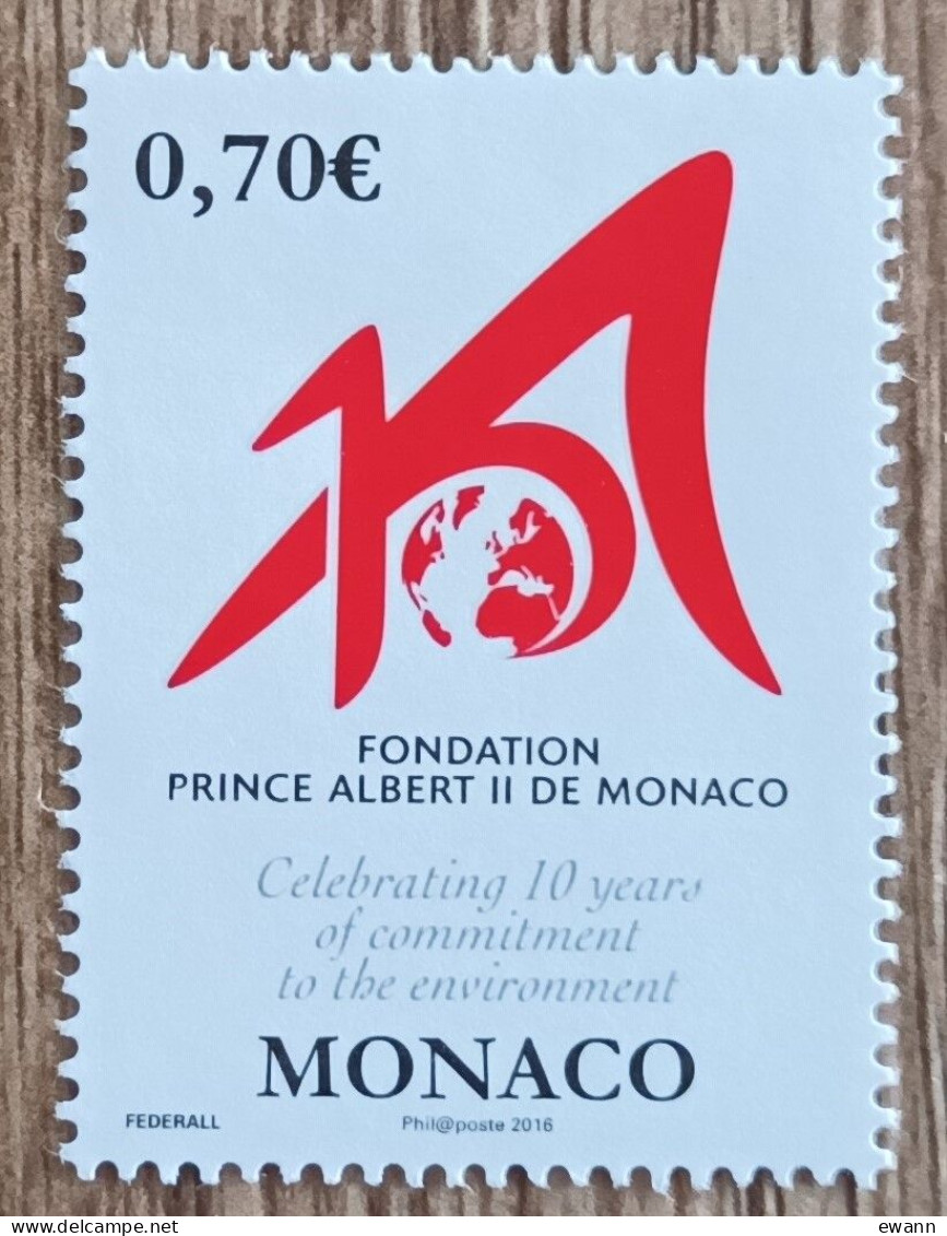 Monaco - YT N°3046 - Fondation Prince Albert II De Monaco - 2016 - Neuf - Unused Stamps