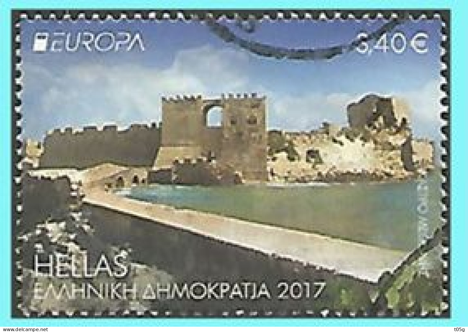 GREECE- GRECE- HELLAS- EUROPA  CEPT  2017: 3.40euro BRIDGES From Set Used - Gebruikt