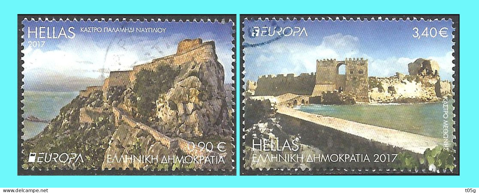 GREECE- GRECE- HELLAS- EUROPA  CEPT  2017:BRIDGES Complet. Set Used - Used Stamps